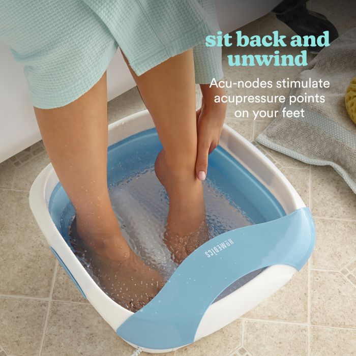 Массажная ванночка складная с вибромассажем и брызгозащитным козырьком Foldaway Luxury Foot Spa