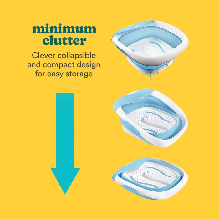 Массажная ванночка складная с вибромассажем и брызгозащитным козырьком Foldaway Luxury Foot Spa